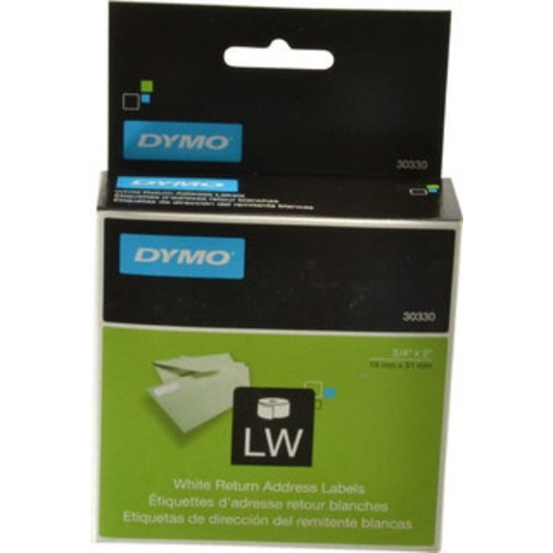 DYMO 3/4 x 2 White Return Address Label For Dymo & CoStar Printers 30330 - 51017010