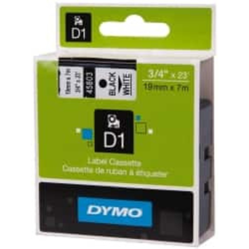 DYMO 3/4 x 23 ft. Black Label Tape 3/4 Wide, 23 ft. Long 45803 - 06516215