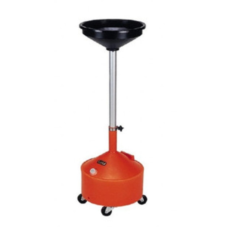 Made in USA 8 Gal Oil Drain Container with Casters Orange 2400-20 - 07610751