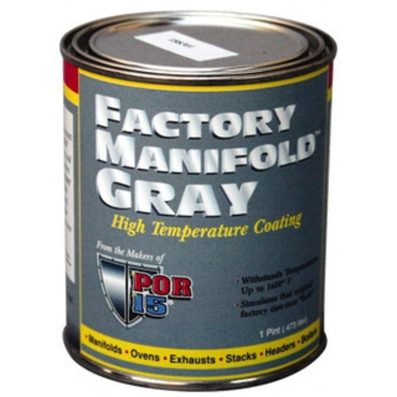 POR-15 1 Gal Gray Automotive Heat Resistant Paint 1,200F Max Temp, Comes in Can with Handle 44201 - 59505206