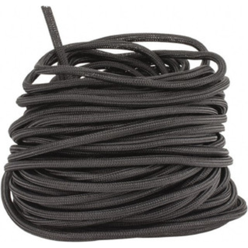Techflex Black Braided Cable Sleeve 200 ft. Coil Length, -103 to 257F F6N0.25 - 71403935