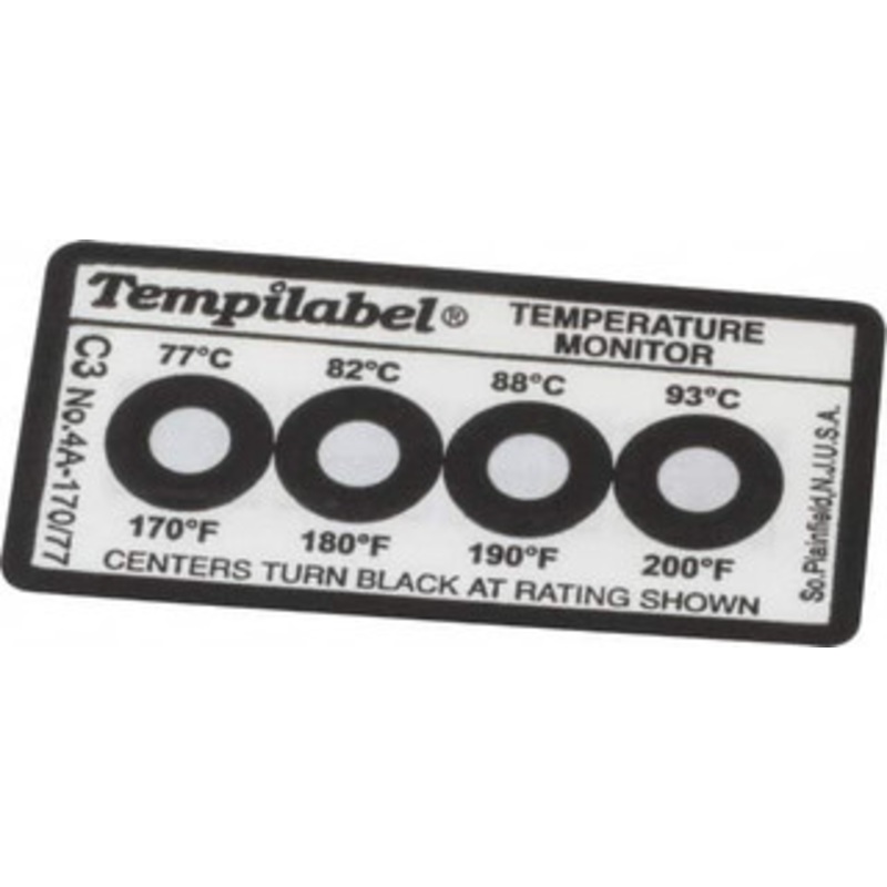 Tempil 77/82/88/93C Temp Indicating Label 4 Ratings 26702 - 06914550