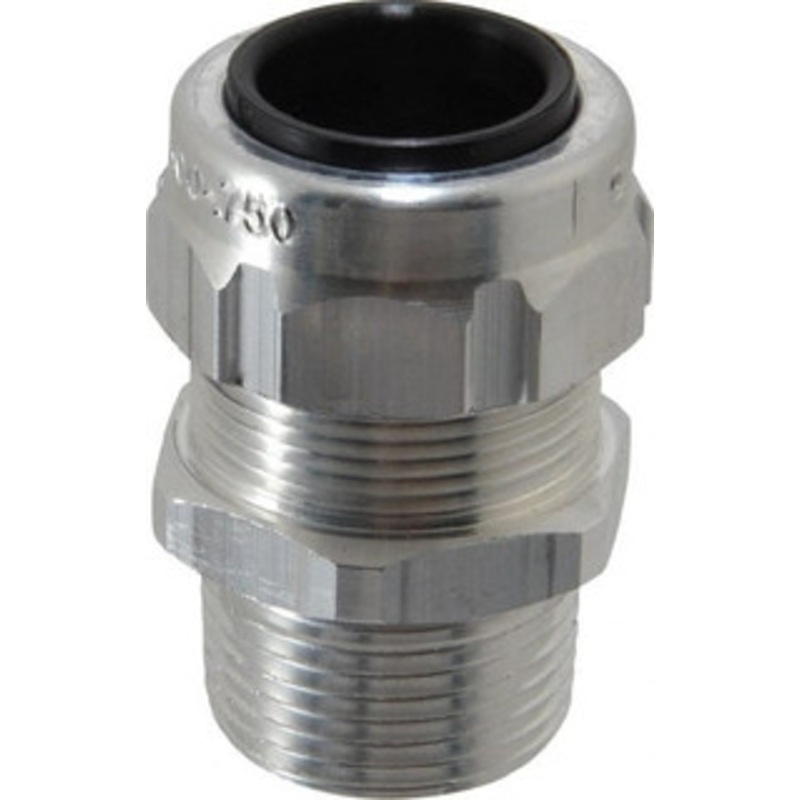 Thomas & Betts 0.5 to 0.75 Liquidtight Straight Strain Relief Cord Grip 3/4 Thread, 1-25/32 OAL, Aluminum 2932AL - 57299612