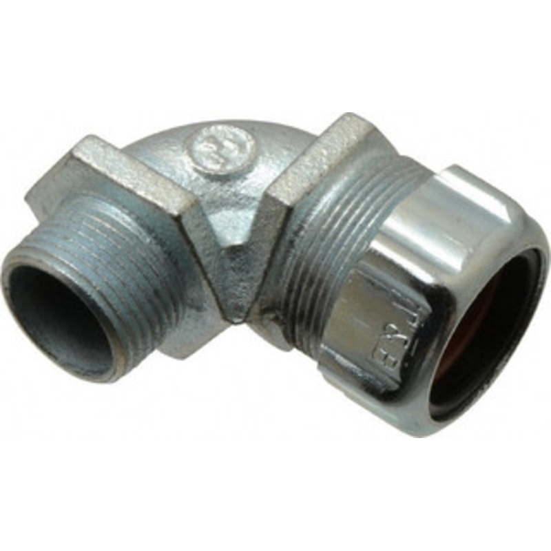 Thomas & Betts 0.75 to 0.88 Liquidtight Elbow Strain Relief Cord Grip 3/4 NPT, Iron 2253 - 62409909