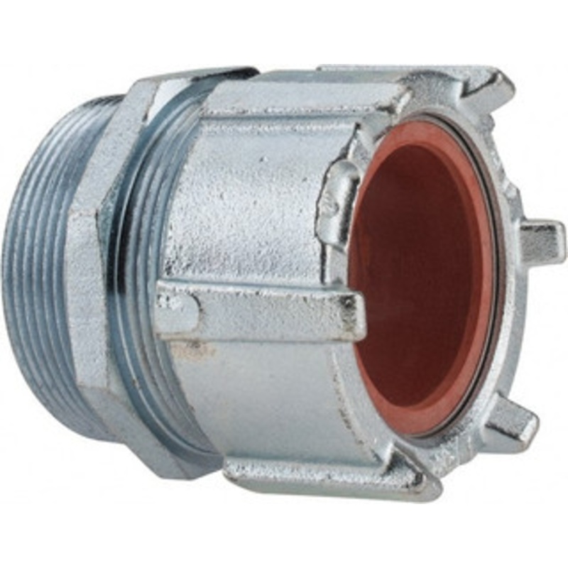 Thomas & Betts 2.156 to 2.36 Liquidtight Straight Strain Relief Cord Grip 3 NPT, 4-1/4 OAL, Iron & Zinc 2592 - 54116603