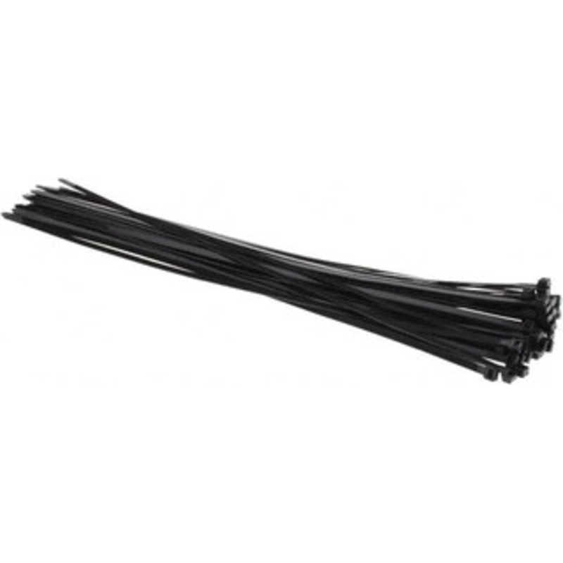 Thomas & Betts 24.2 Long Black Nylon Standard Cable Tie 120 Lb Tensile Strength, 1.91mm Thick, 3 Max Bundle Diam L-24-120-0-L - 71828636