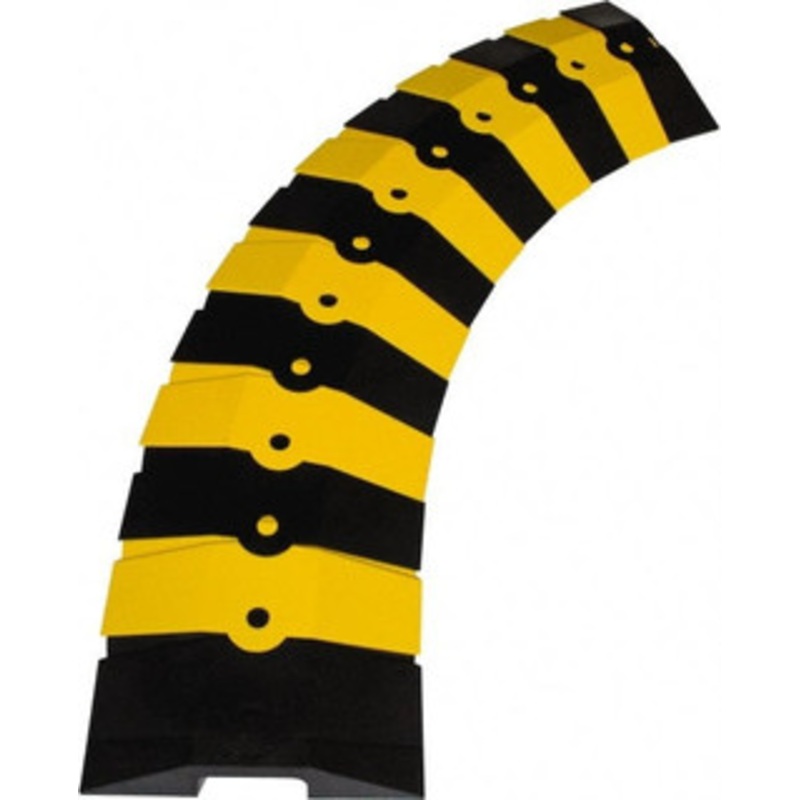 UltraTech 1 Channel, 3 Ft Long, 3/4 Max Compatible Cable Diam, Yellow & Black ABS On Floor Cable Cover 9-3/4 Overall Width x 1-3/8 Overall Height, 3 Channel Width x 3/4 Channel Height 1830 - 53556288
