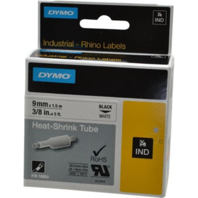 DYMO 3/8 x 5 ft. White Heat Shrinkable Polyolefin Heat Shrink Tubing For RhinoPRO 3000 18053 - 79558151