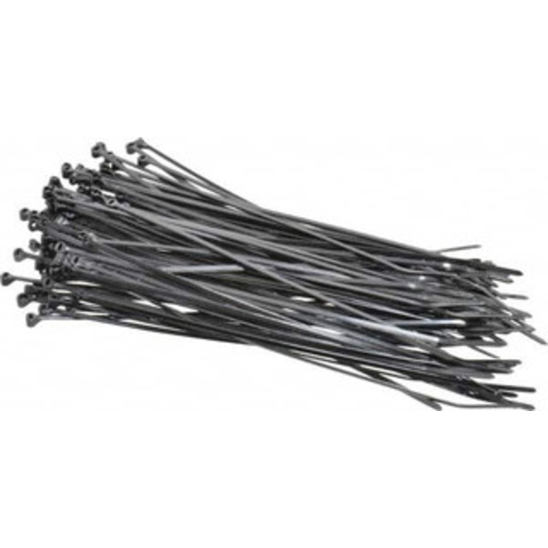 Thomas & Betts 7 Long Black Nylon Standard Cable Tie 18 Lb Tensile Strength, 1.1mm Thick, 38.1mm Max Bundle Diam TY52315MX - 54065990