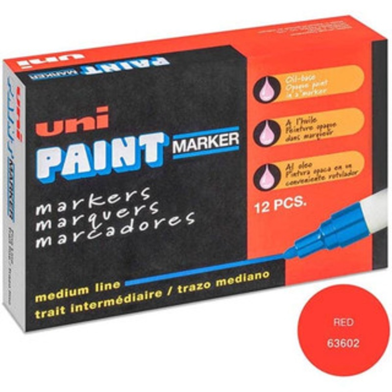 uni-ball Red Paint Marker Bullet Tip 63602K - 71055099
