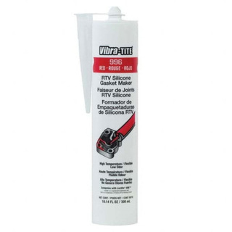 Vibra-Tite 300 mL Cartridge, Red RTV Silicone Gasket Maker -75 to 650 F, 24 hr Full Cure Time 99630 - 98922396