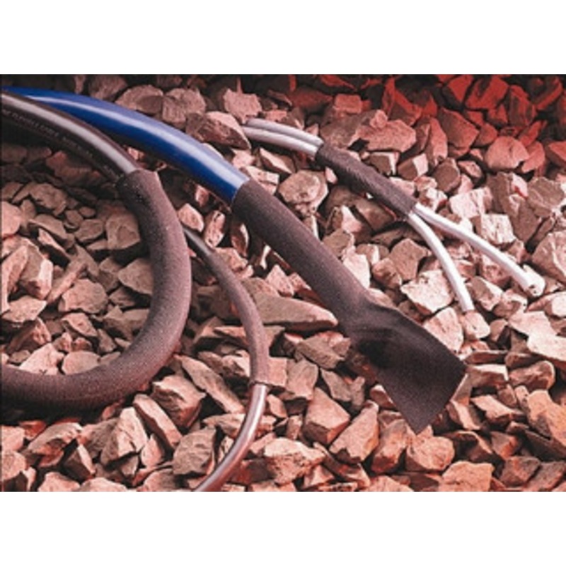 Alpha Wire 2:1, Fabric Heat Shrink Electrical Tubing Black FITFAB-7 BK008 - 60873718