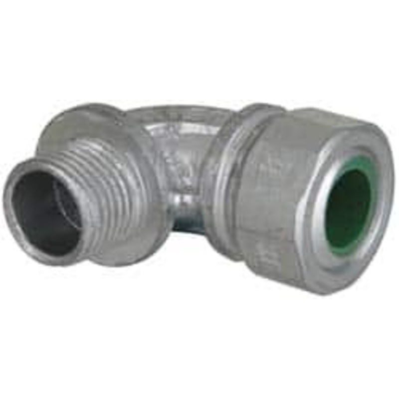 Crouse-Hinds 0.45 to 0.56 Liquidtight Elbow Strain Relief Cord Grip 1/2 NPT, 1-13/16 OAL, Malleable Iron CG5090 560 - 04504528
