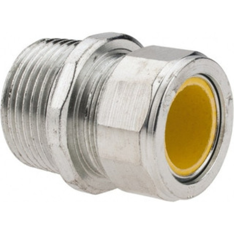 Crouse-Hinds 0.65 to 0.75 Liquidtight Straight Strain Relief Cord Grip 1 NPT, 1-3/4 OAL, Steel CG100 750 - 04499117
