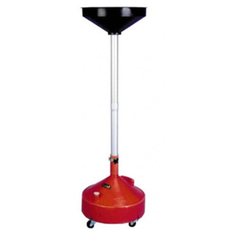 Made in USA 6 Gal Oil Drain Container with Casters Orange 2400-45 - 07610769