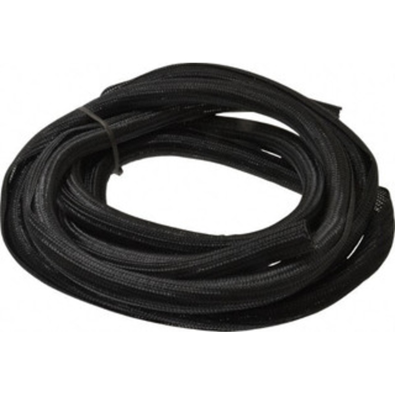 Techflex Black Braided Cable Sleeve 10 ft. Coil Length, -103 to 257F F6N0.75-10 - 71404008