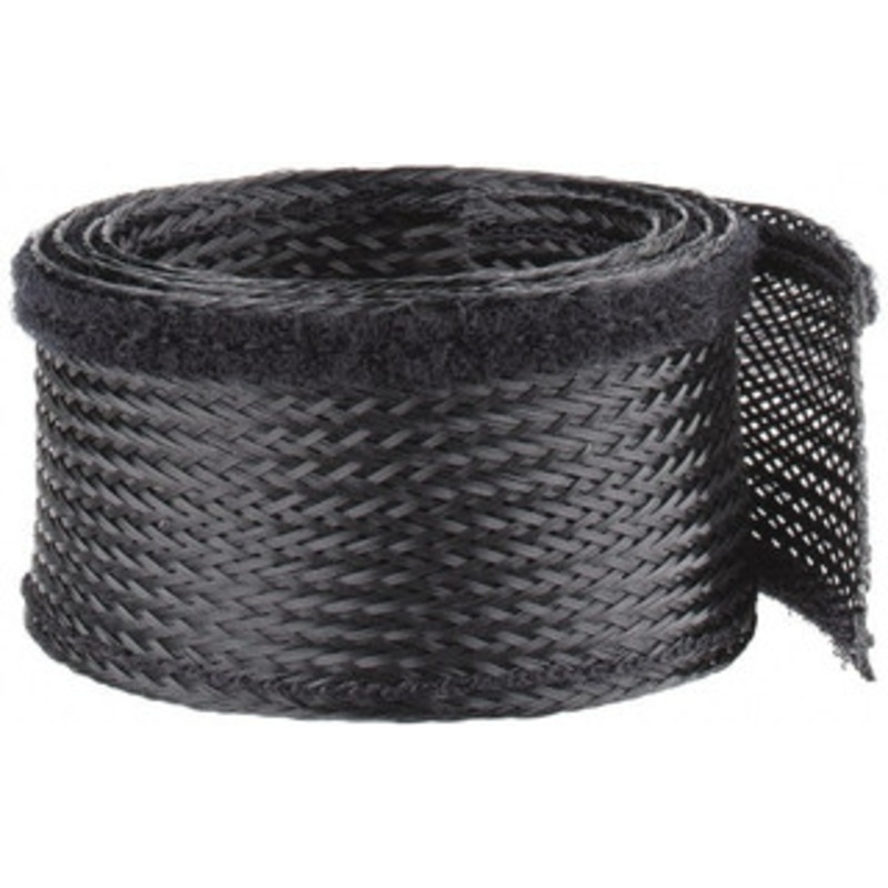 Techflex Black Braided Cable Sleeve 3 ft. Coil Length, -103 to 257F FWN0.50BK3 - 03079548