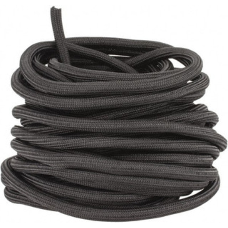 Techflex Black Braided Cable Sleeve 75 ft. Coil Length, -103 to 257F F6N0.50-75 - 71403984