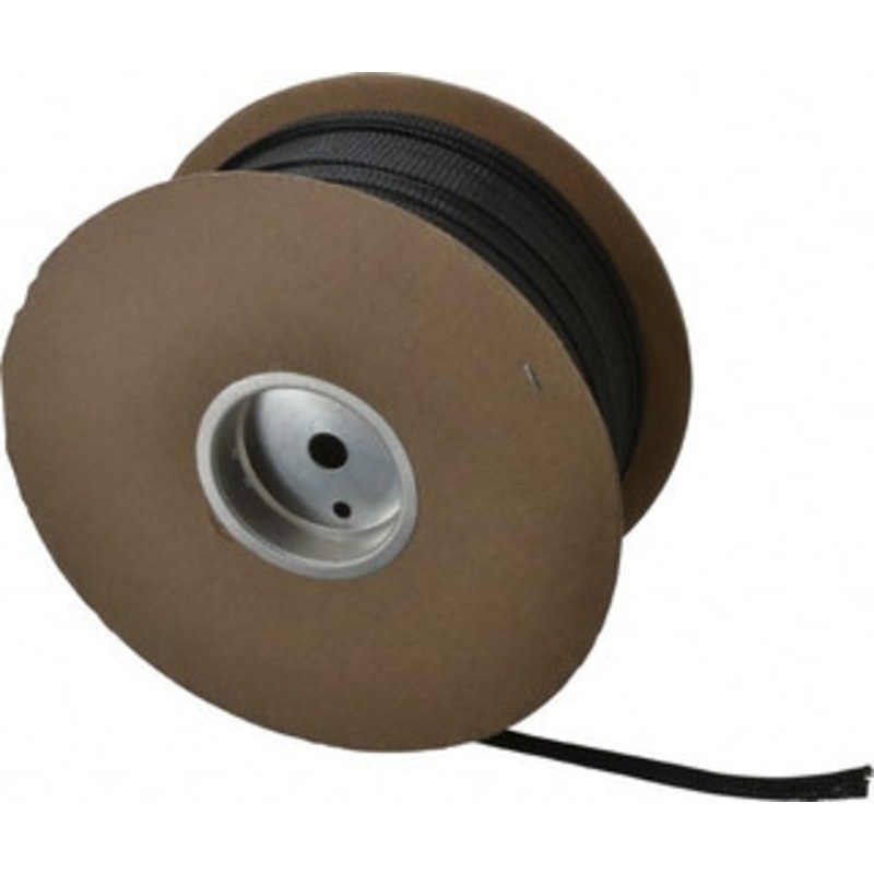 Techflex Black Braided Expandable Cable Sleeve 500 ft. Coil Length, -103 to 257F PTN0.50BK500 - 03080082