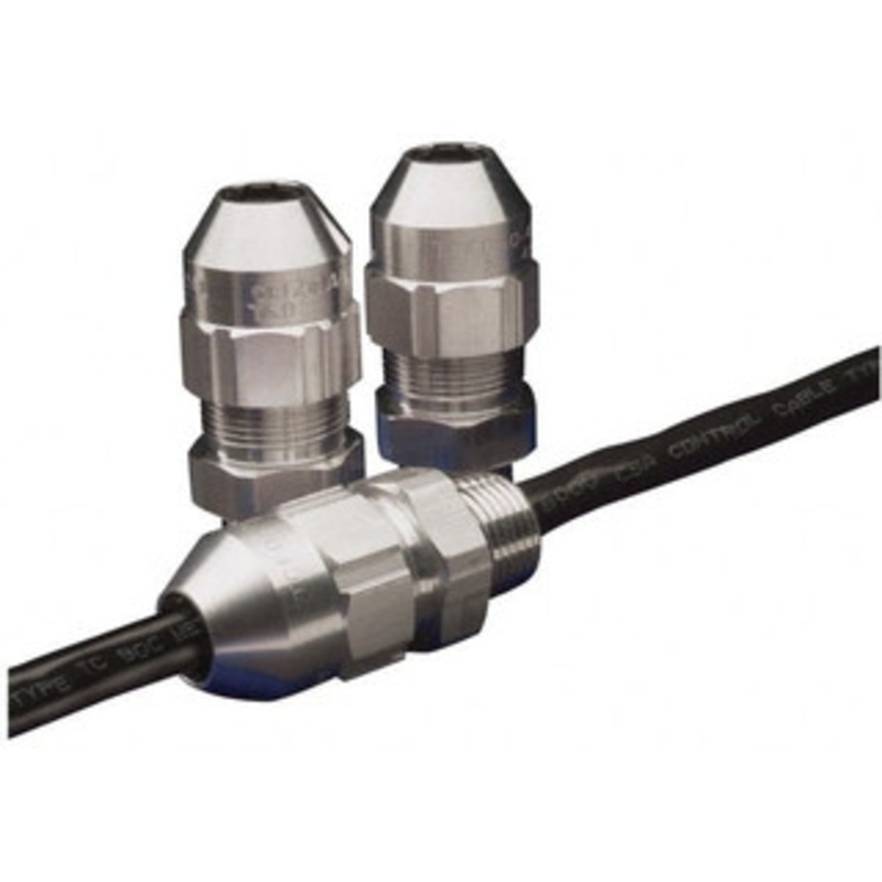 Thomas & Betts 0.25 to 0.4 Class 1, Gas & Vapor Environment Straight Strain Relief Cord Grip 3/4 NPT, Aluminum TCF075 40 AL - 57299984