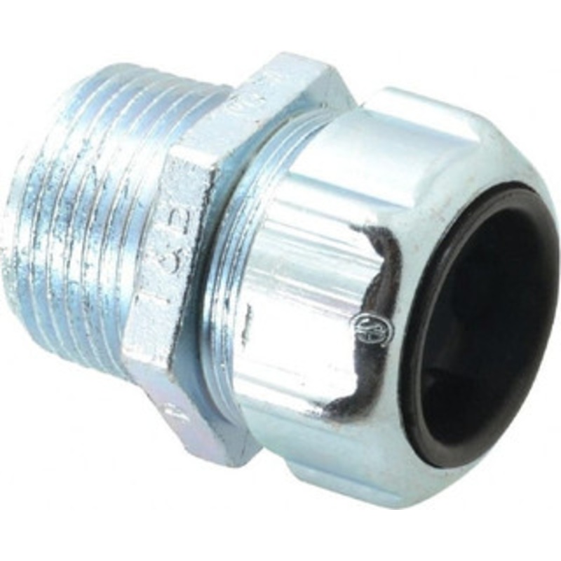 Thomas & Betts 0.7 to 0.95 Liquidtight Straight Strain Relief Cord Grip 1 NPT, 1-5/8 OAL, Steel 2942 - 62409933