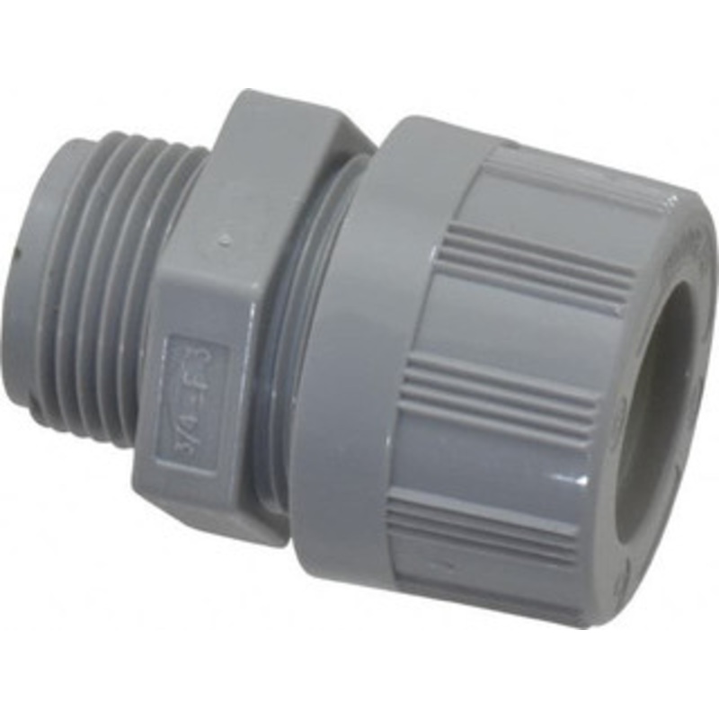 Woodhead - Molex 0.687 to 0.812 Liquidtight Straight Strain Relief Cord Grip 3/4 NPT, Nylon 5544 - 70497136