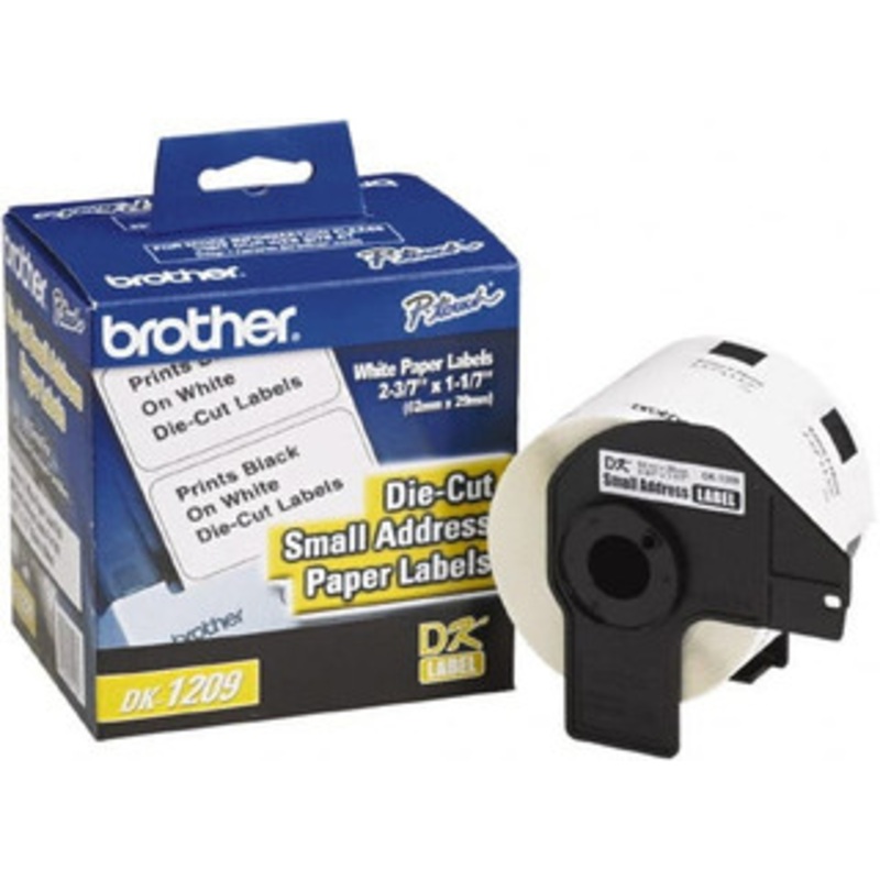 Brother 1.1 x 2-3/16 White Paper Shipping Label For PC Label Printers BRTDK1209 - 51564227