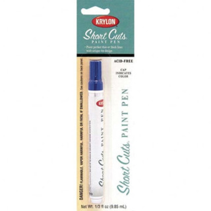 Krylon 0.33 oz Ocean Blue Gloss Finish Paint Pen Pen, Direct to Metal KSCP904 - 54291232