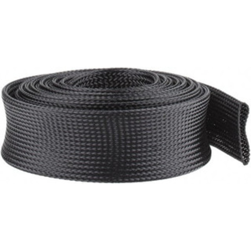 Techflex Black Braided Expandable Cable Sleeve 10 ft. Coil Length, -103 to 257F CCP1.50BK10 - 03080314