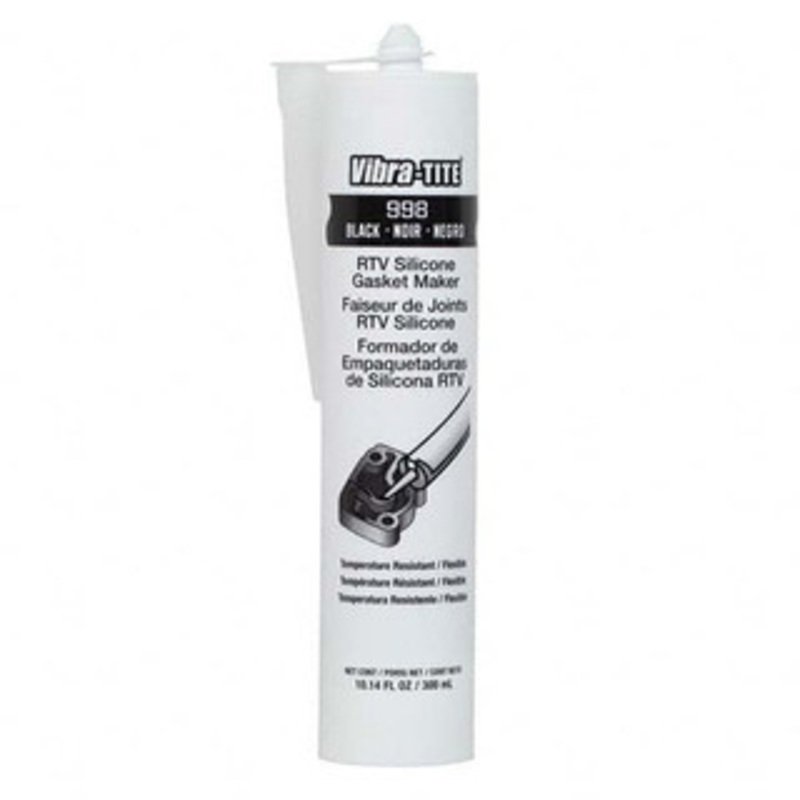 Vibra-Tite 300 mL Cartridge, Black RTV Silicone Gasket Maker -65 to 500 F, 24 hr Full Cure Time 99830 - 98922388