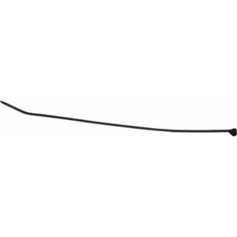 Thomas & Betts 8.19 Long Black Nylon Standard Cable Tie 40 Lb Tensile Strength, 1.04mm Thick, 50.8mm Max Bundle Diam TY5242MX - 54066030