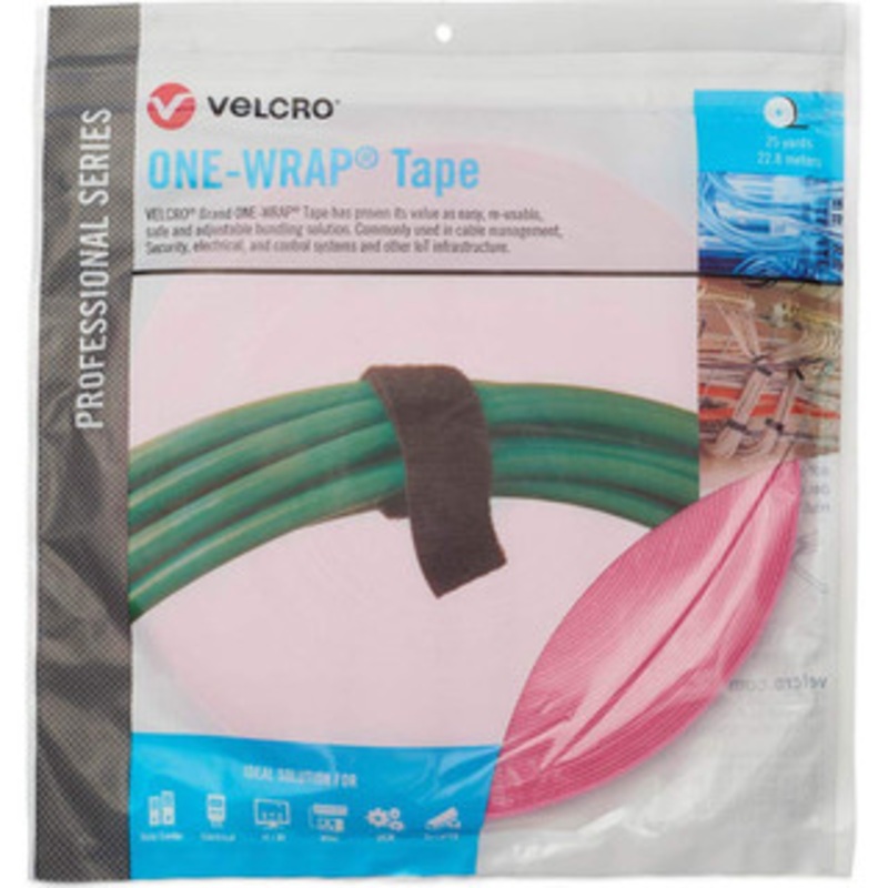Velcro Cable Ties, Cable Tie Type: Reusable Cable Tie, Material: Hook and Loop, Color: Erica Violet, Overall Length (Feet): 75, Overall Length (Decimal Inch): 300.00000, Maximum Bundle Diameter (Inch): 0.5 30947 - 16427205