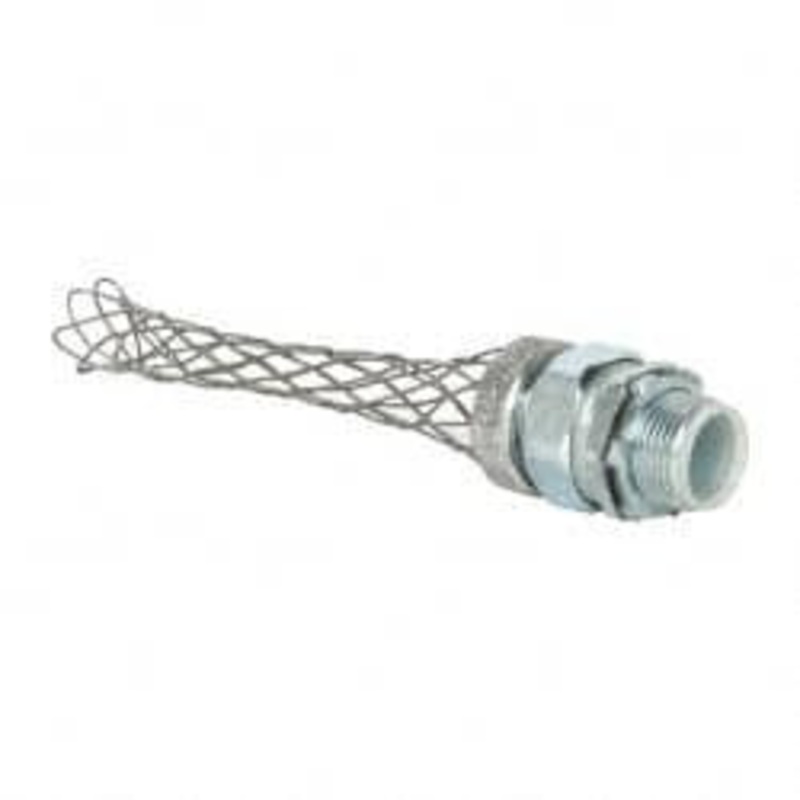 Woodhead - Molex Liquidtight Straight Strain Relief Cord Grip 3/4 NPT, 4-3/8 OAL, Iron & Zinc-Plated Steel 36371 - 70497581