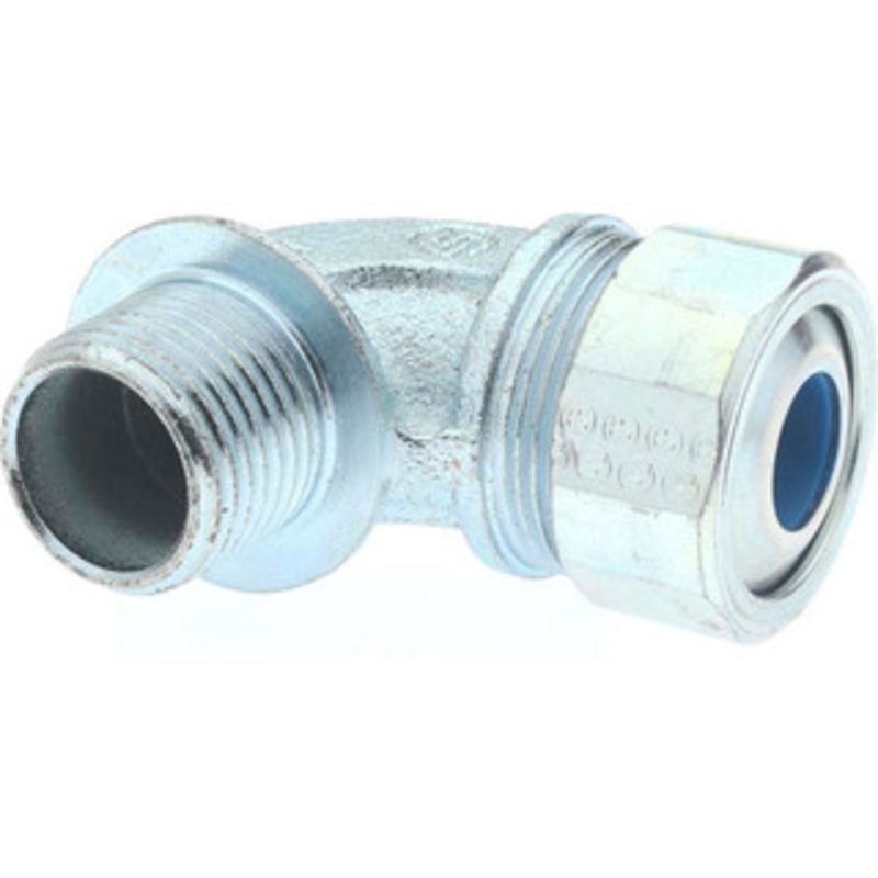 Crouse-Hinds 0.35 to 0.45 Liquidtight Elbow Strain Relief Cord Grip 1/2 NPT, 1-13/16 OAL, Malleable Iron CG5090 450 - 04504510