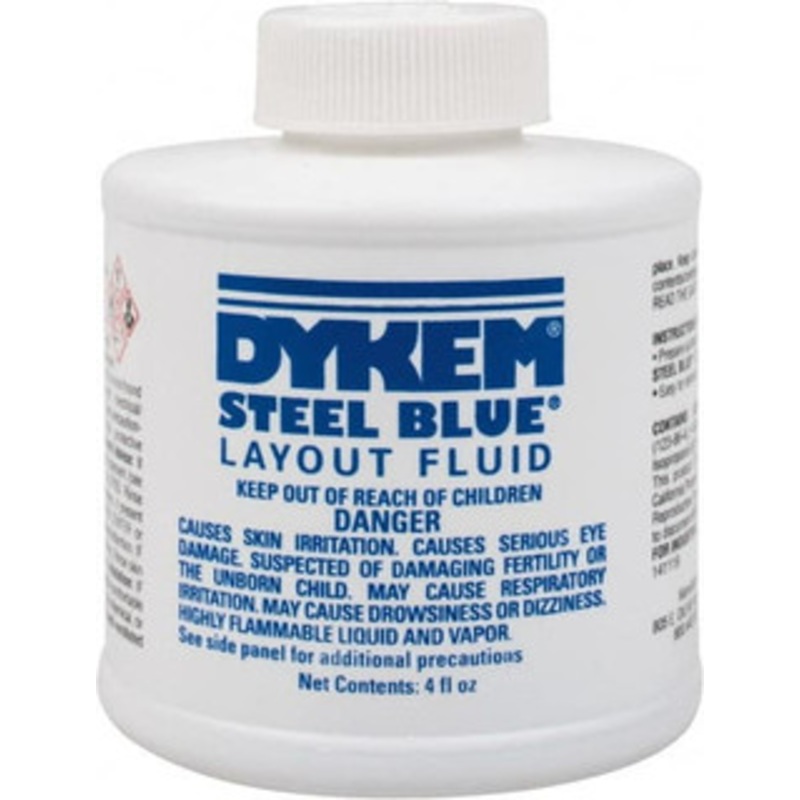 Dykem Blue Layout Fluid 4 Ounce Brush Top Can 80300 - 00264036