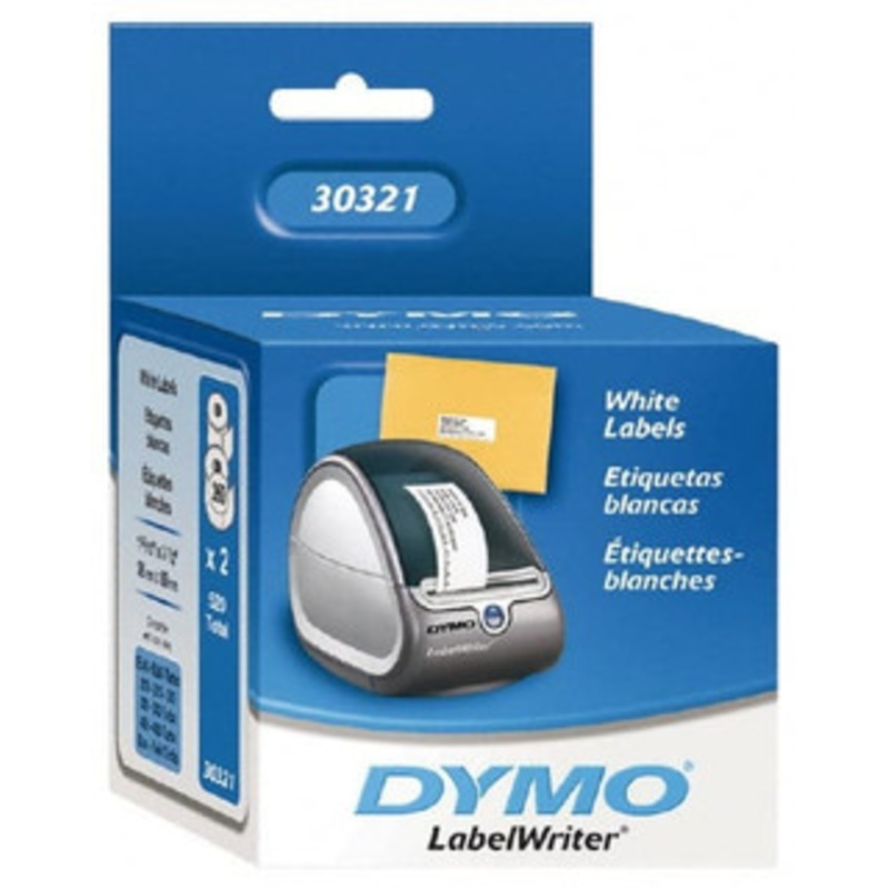 DYMO 1-1/2 x 3-1/2 White Die Cut Paper with Semi Perm. Adhesive Shipping Label For DYMO LabelWriter Printers 30321 - 80702673