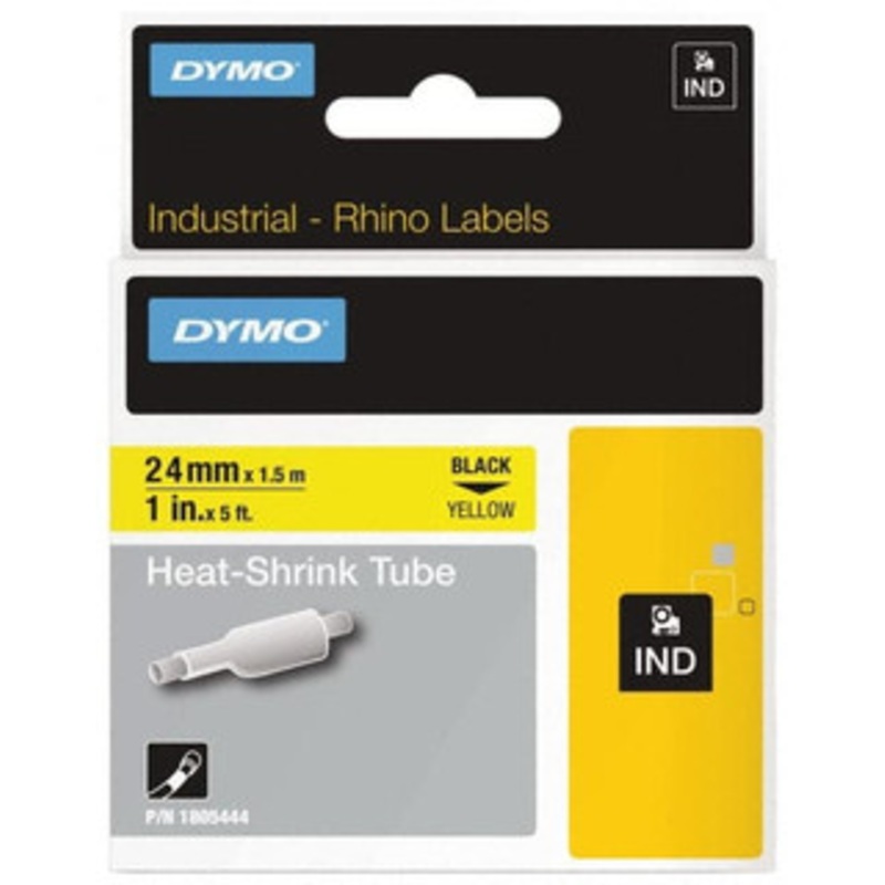 DYMO 1 x 5 ft. Yellow Heat Shrinkable Polyolefin Label Printer Cartridge For RHINO 6000, 6500 1805444 - 45715604