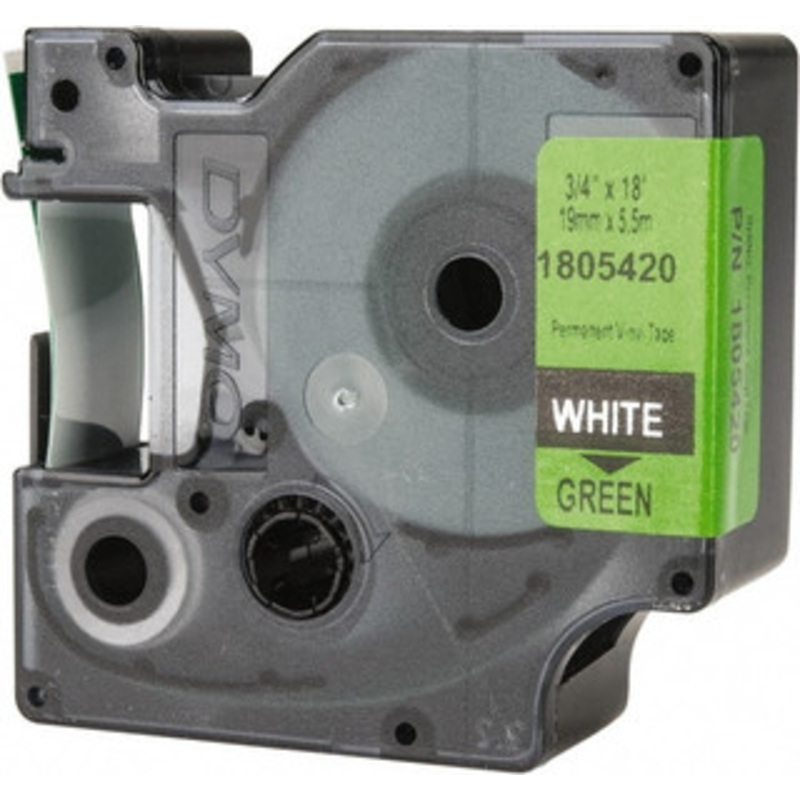 DYMO 3/4 x 18 ft. Green Vinyl Label Printer Cartridge For RHINO 4200, 5200, 6000, 6500 1805420 - 45715794