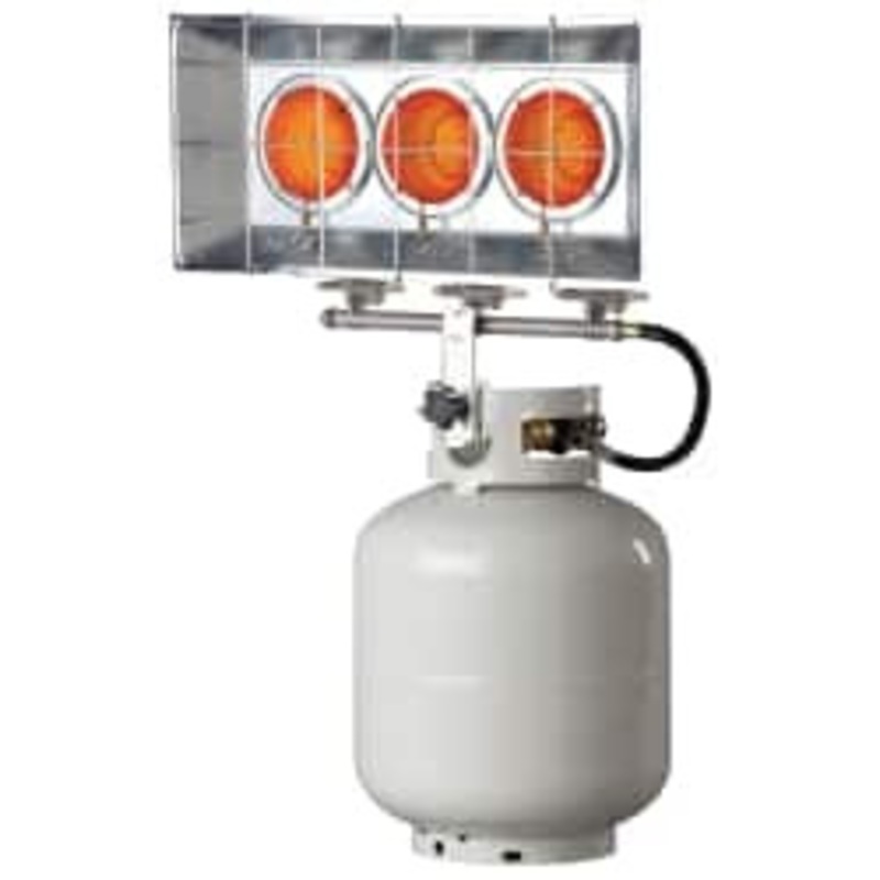 HeatStar 8,000 to 45,000 BTU, Triple Burner Propane Tank Top Radiant Heater 20 to 100 Lb Fuel Capacity, 15-3/4 Long x 6-1/2 Wide x 22-1/2 High MH45T - 63460414