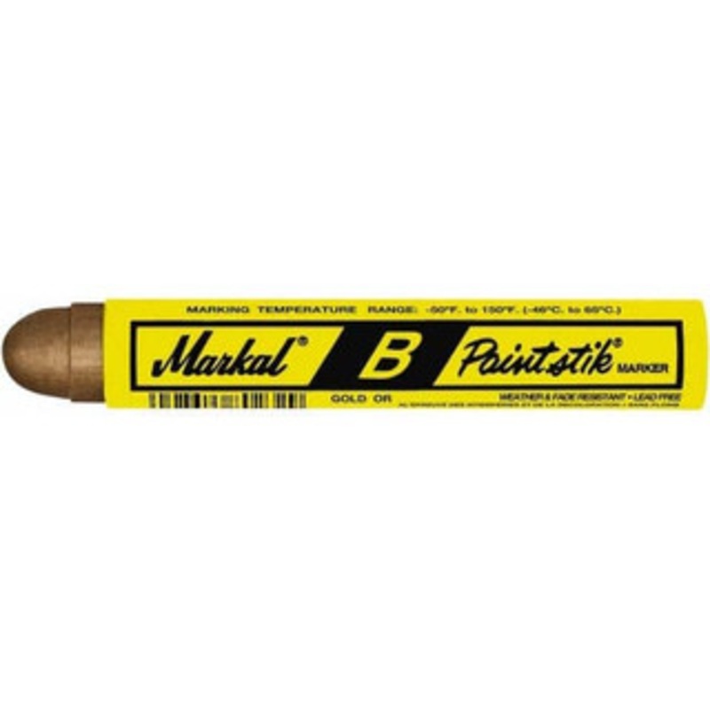 Markal Gold Paint Marker Round Crayon Tip, Oil Base Ink 80231 - 02748622
