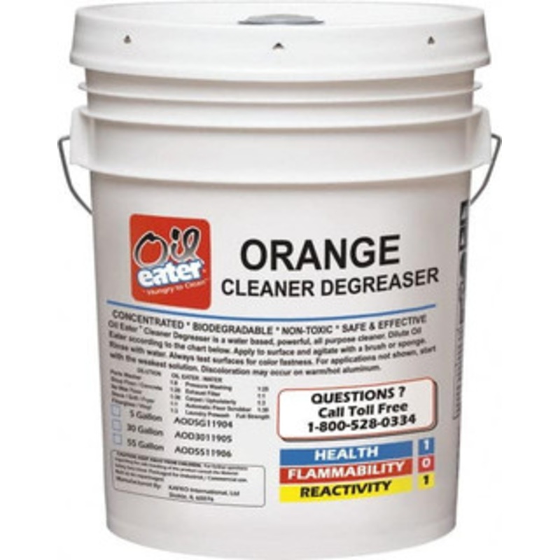Oil Eater 5 Gal Pail Automotive Multipurpose Cleaner/Degreaser Water-Based Solution, Nonflammable AOD5G11904 - 45957404