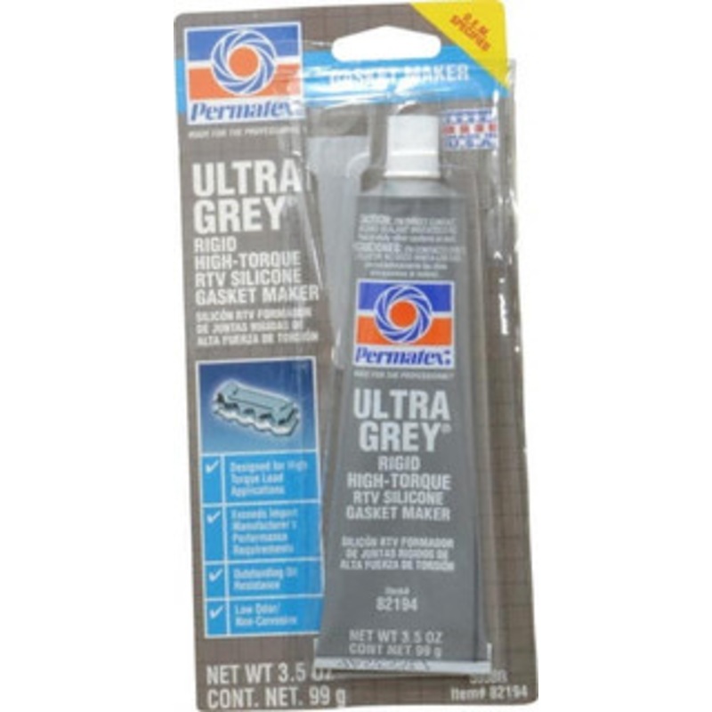 Permatex 3-1/2 oz Gasket Maker -65 to 650F, Gray, Comes in Tube 82194 - 85635399
