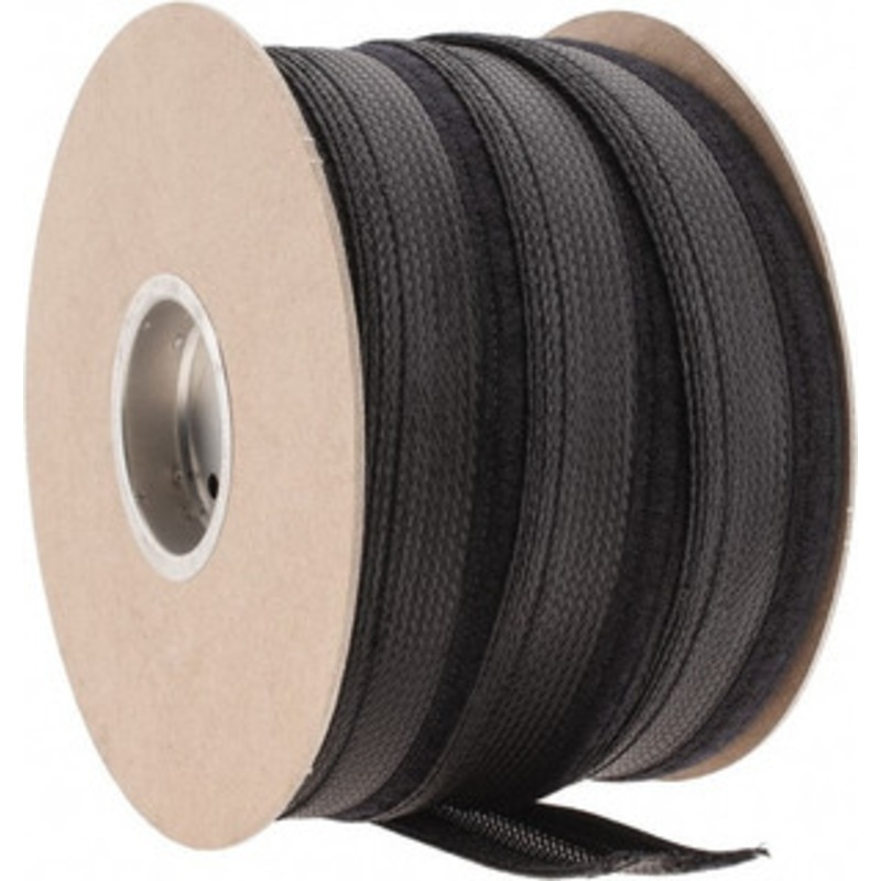 Techflex Black Braided Cable Sleeve 100 ft. Coil Length, -103 to 257F FWN0.75BK100 - 03079563