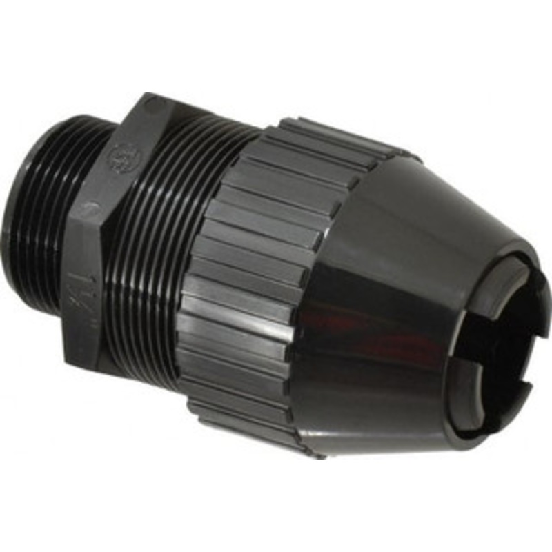 Thomas & Betts 0.89 to 1.09 Liquidtight Straight Strain Relief Cord Grip 1-1/4 Thread, 4.2 OAL, Nylon 2702 - 54060579