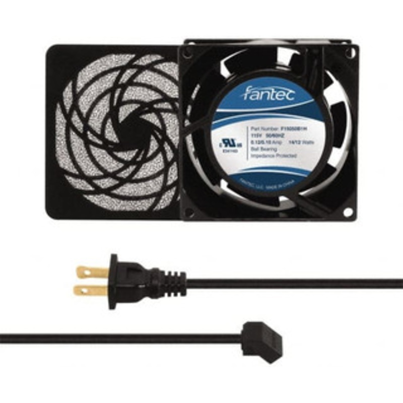 Value Collection 115 Volts, AC, 31 CFM, Square Tube Axial Fan Kit 0.18 Amp Rating, 3.15 High x 3 Wide x 38.5mm Deep, Includes Fan, Fan Filter, Fan Cord CAB701 - 44906048