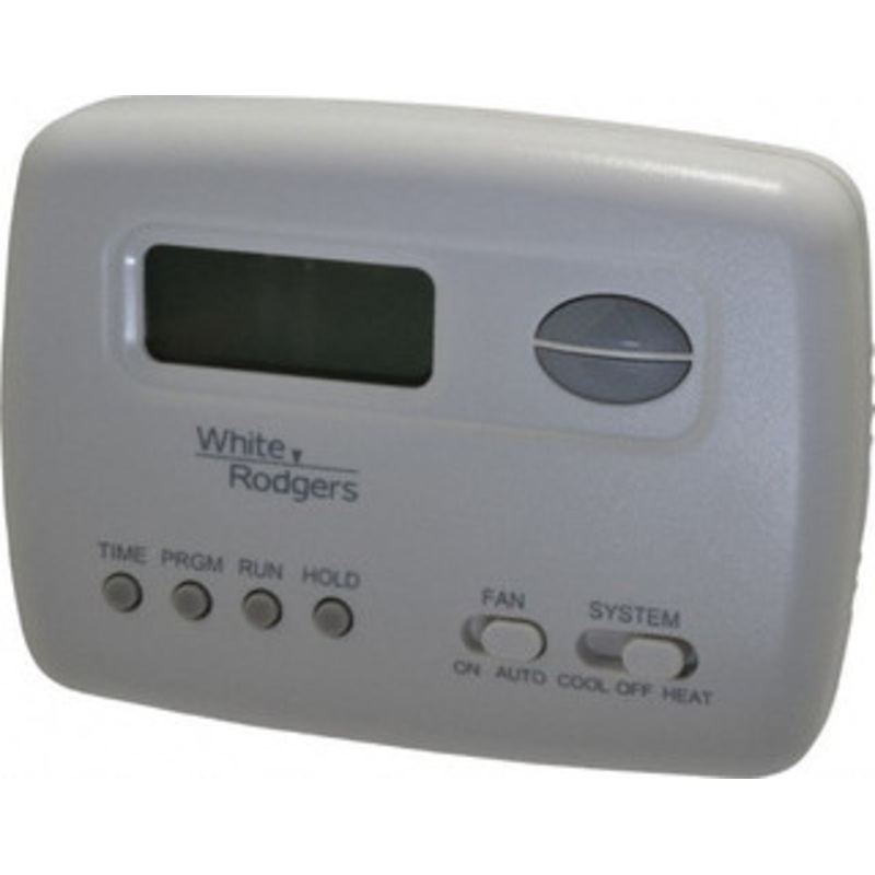 White-Rodgers 45 to 99F, 1 Heat, 1 Cool, Economy Digital Single Stage Battery Powered Thermostat mV to 30 Volts, Electronic Switching Switch 01F78 151S1 - 05284930