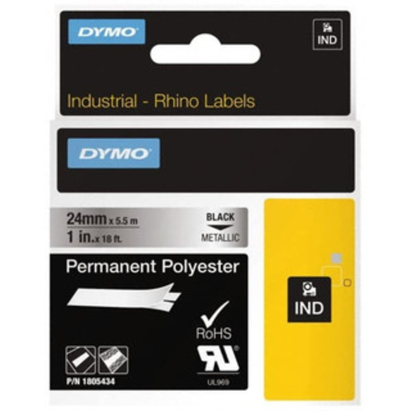 DYMO 1 x 18 ft. Metallic Polyester Label Printer Cartridge For RHINO 6000, 6500 1805434 - 45715620