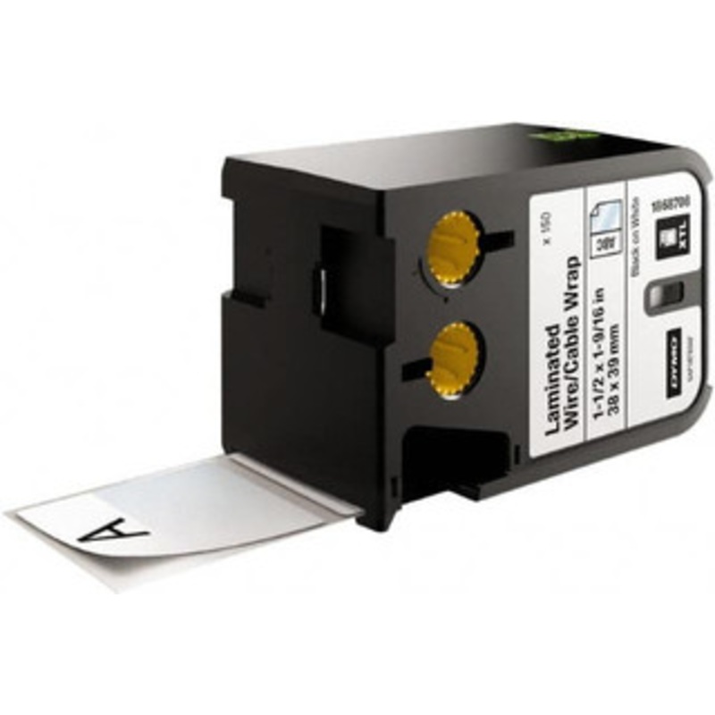 DYMO 39mm Long x 38mm Wide, Polyester Film, Write On Cable Wrap Sheet Labels White Background, Self Adhesive & Self Laminated, Blank 1868708 - 92660026