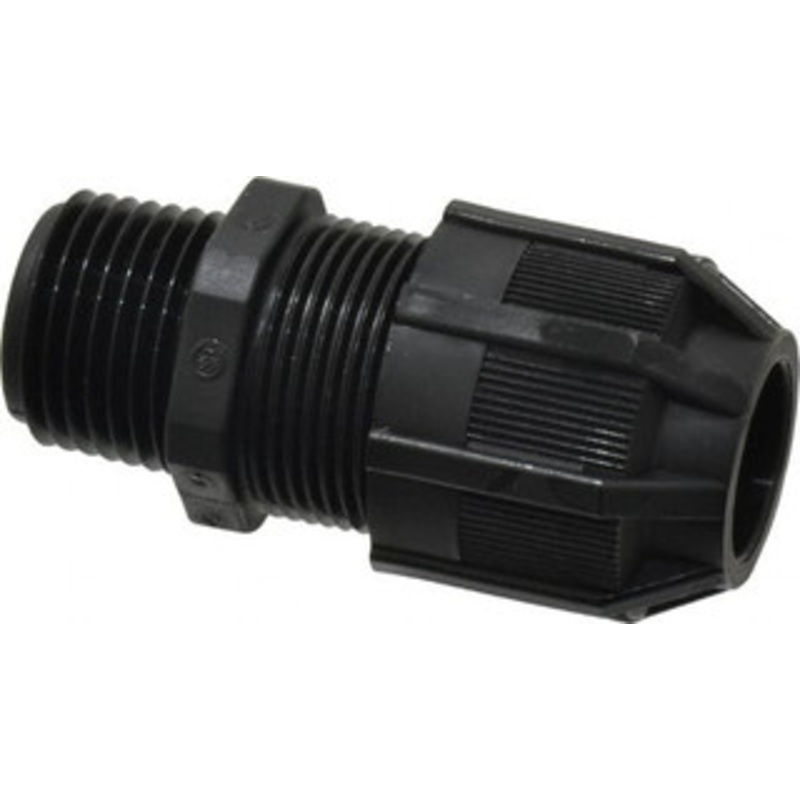 Thomas & Betts 0.31 to 0.56 Liquidtight Straight Strain Relief Cord Grip 1/2 NPT, 2-1/8 OAL, Nylon 2921NM - 94349735