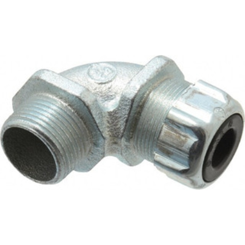 Thomas & Betts 0.375 to 0.5 Liquidtight Elbow Strain Relief Cord Grip 3/4 NPT, Iron 2272 - 54116967
